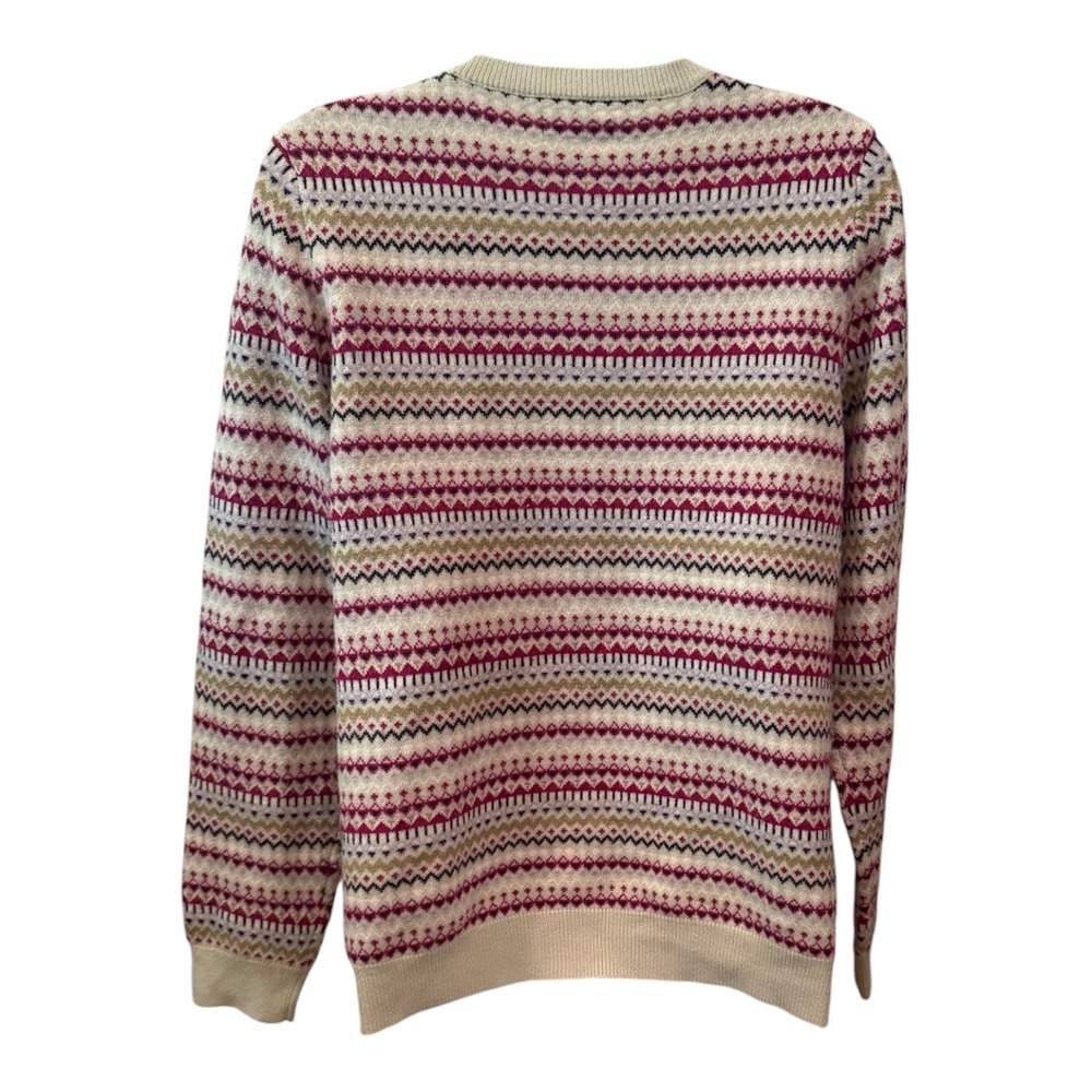 Croft & Barrow Womens Medium Fair Isle Cardigan Sweater Multi Color Button Front - Picture 2 of 6